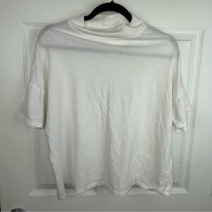 Free People White Short Sleeve Top